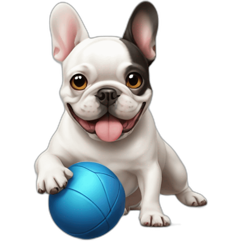 FRENCH BULLDOG PLAYING WITH BALL emoji