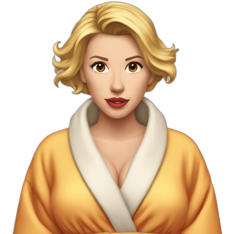 scarlett johansson bosom bathrobe emoji