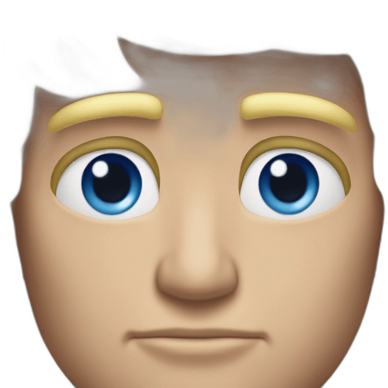 donald trump with blue eyes emoji