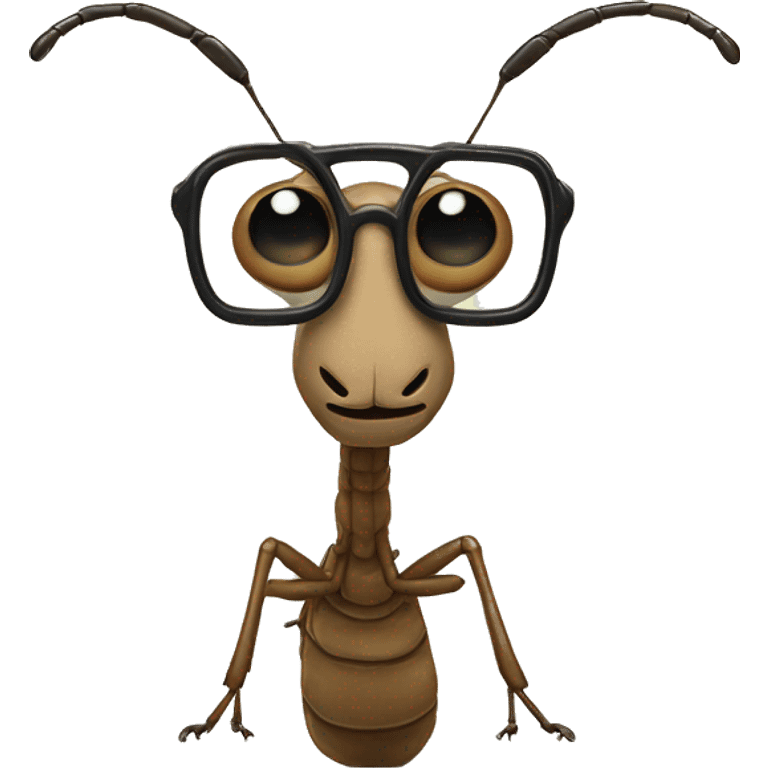 Walking Stick Insect with glasses  emoji