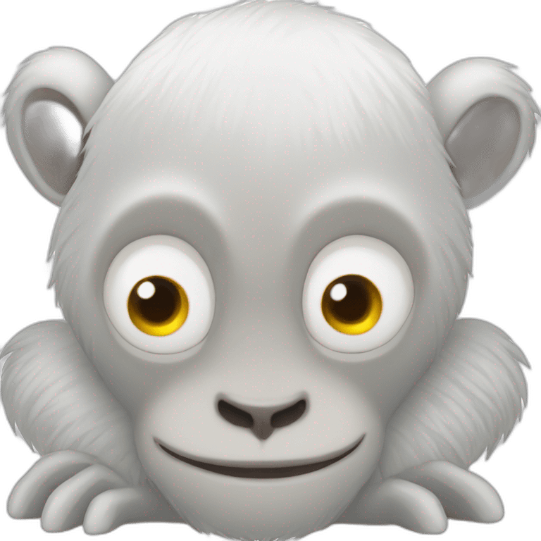 white monkey ball emoji