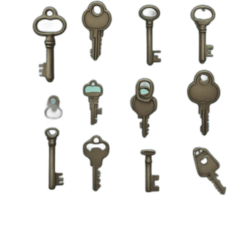 bunch of retro keys emoji