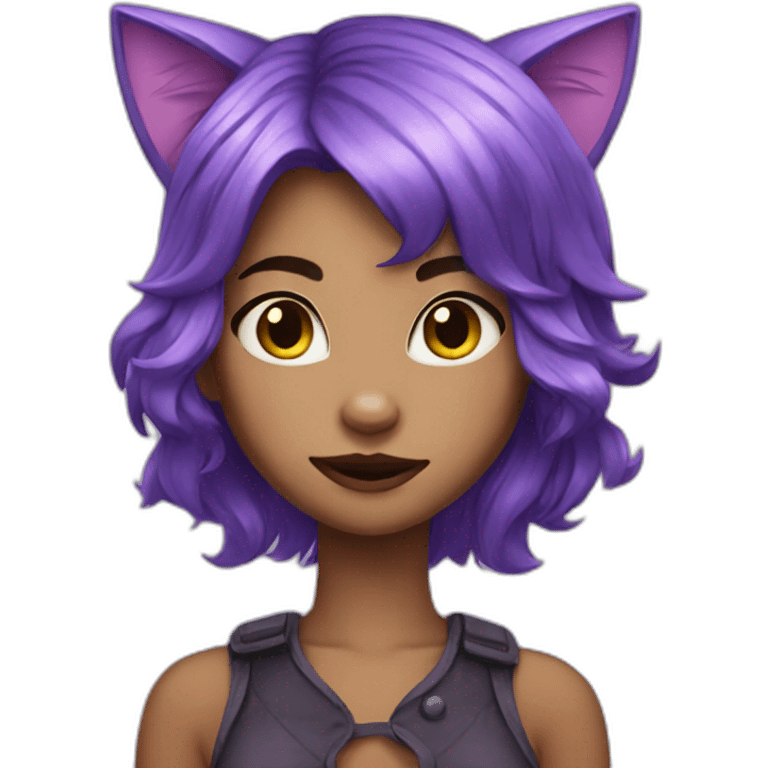 catgirl purple hair emoji