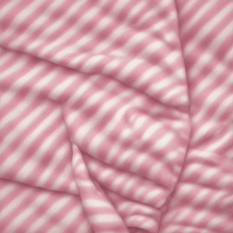 blanket folded and is pink and white emoji