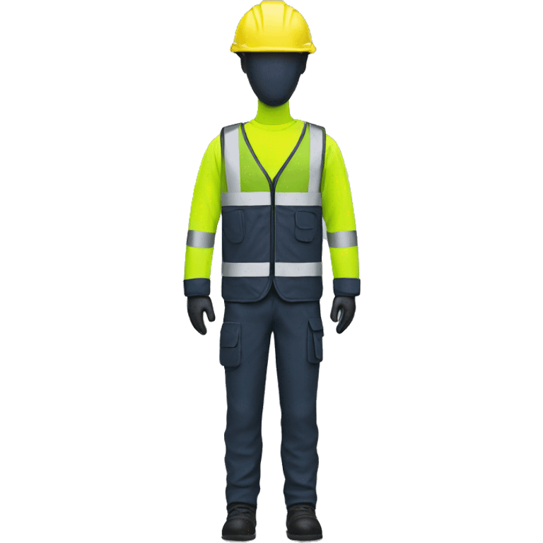 Stick man in high viz vest emoji