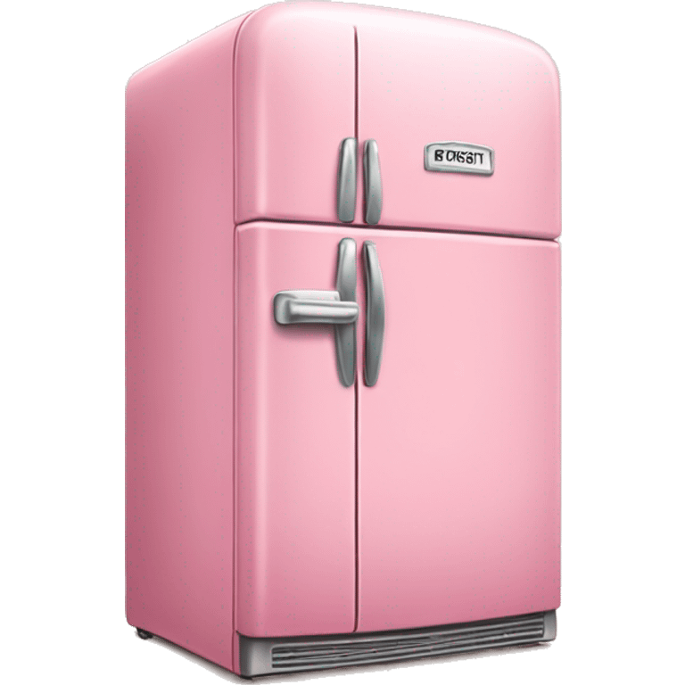 Realistic pink vintage fridge  emoji