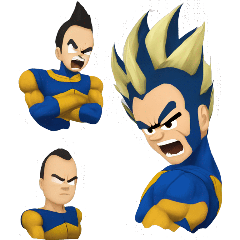 vegeta getting thrown back by ounch emoji