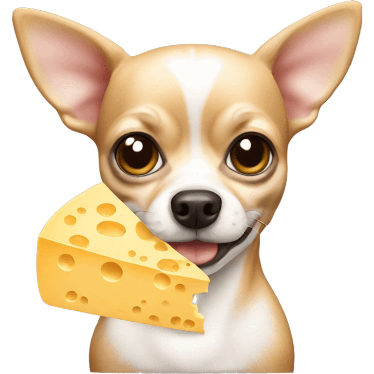 Chihuahua with cheese  emoji