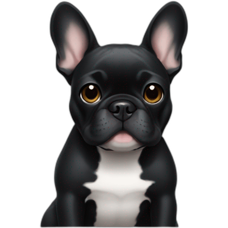 black french bulldog emoji