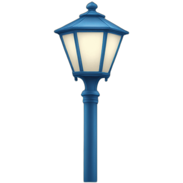 lamppost blue emoji