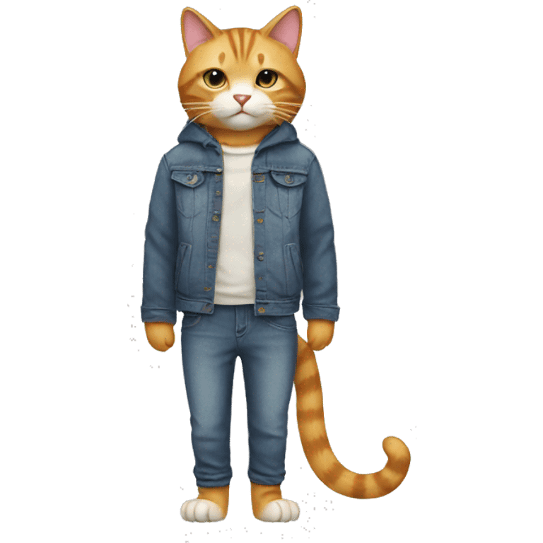 Cat with clothes emoji