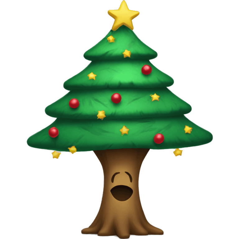 sad christmas tree emoji