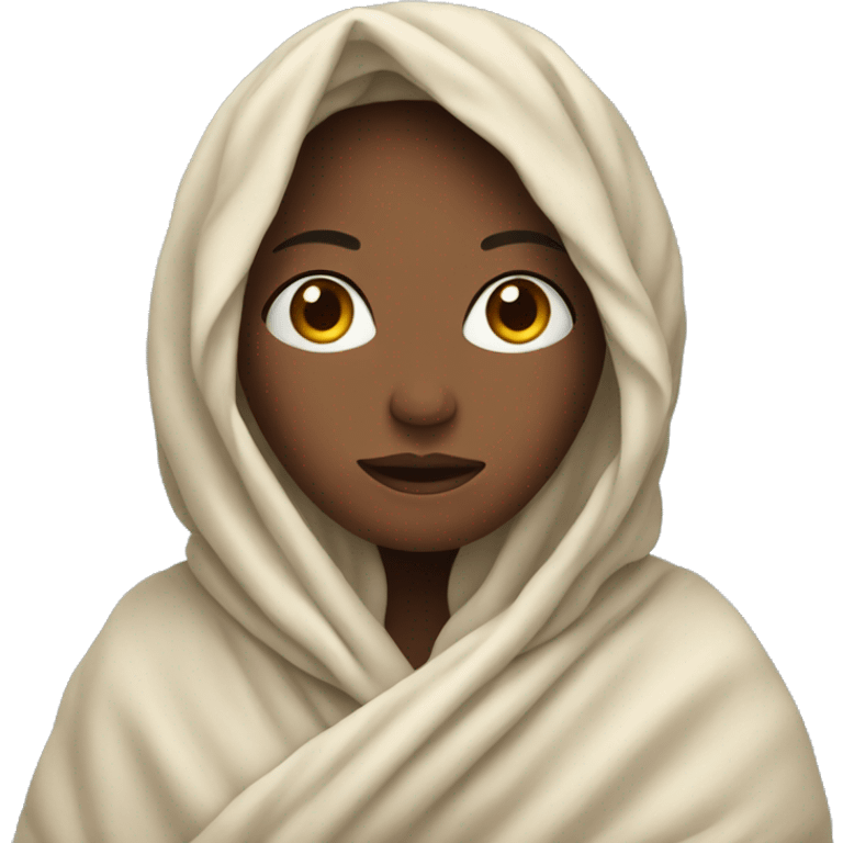 woman wrapped in a blanket emoji