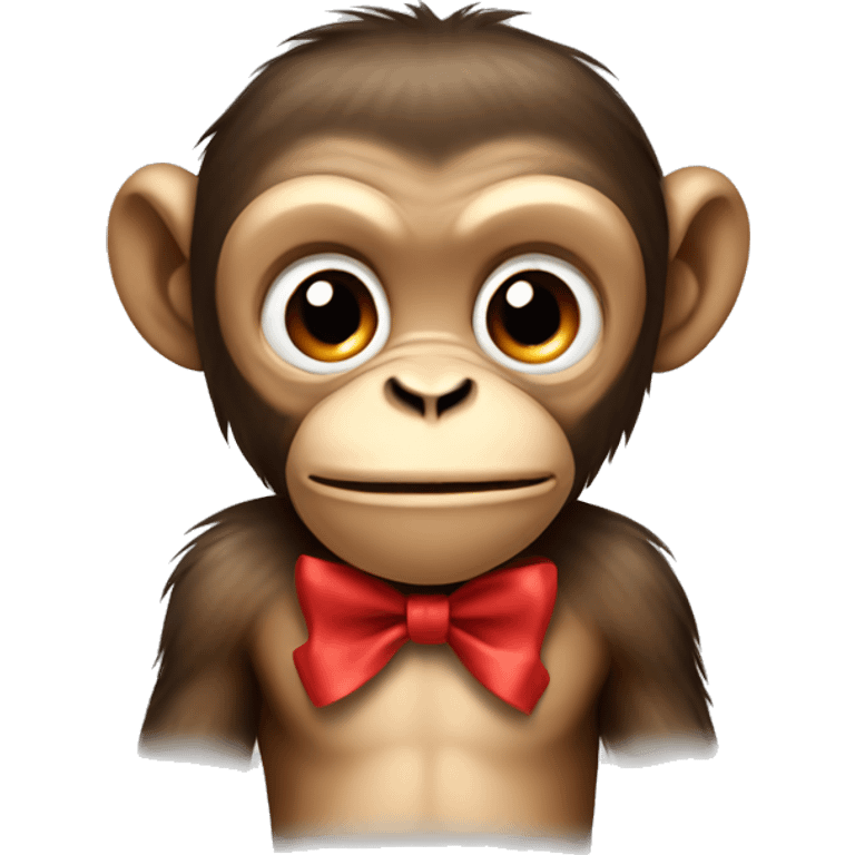 monkey with bow emoji