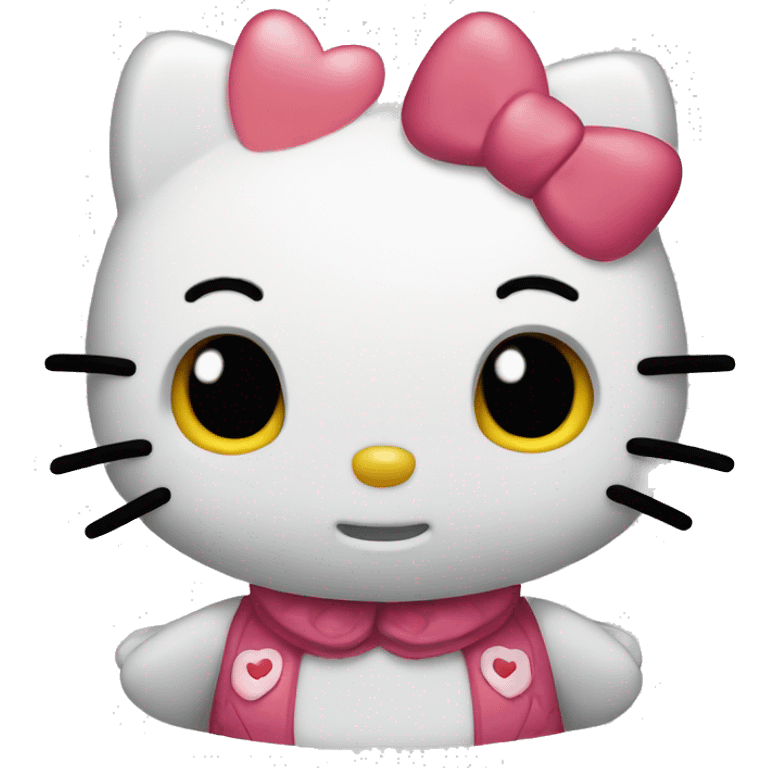 Hello kitty in love emoji