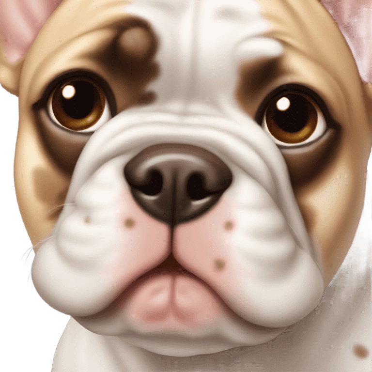 Frenchie with brown spots  emoji