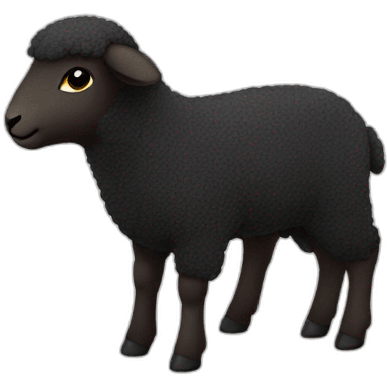 a lamb with black wool emoji