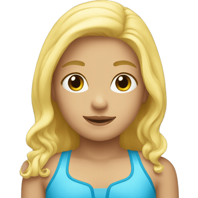 Blonde girl swim emoji