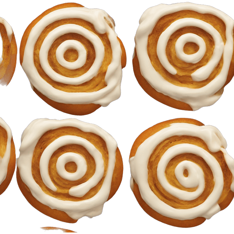 pumpkin cinnamon roll with cream cheese frosting emoji