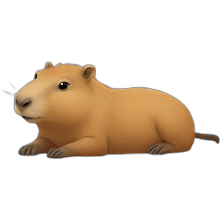 Capybara sur lit emoji