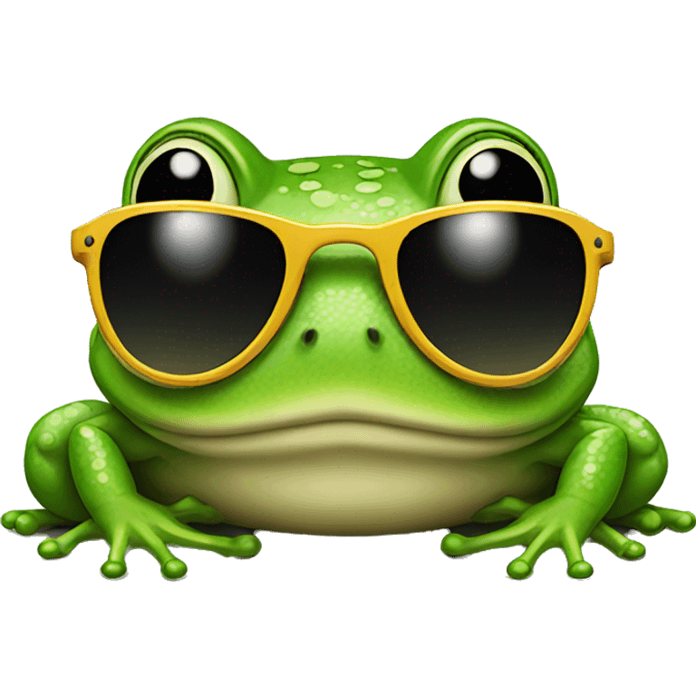 Frog with sunglasses  emoji