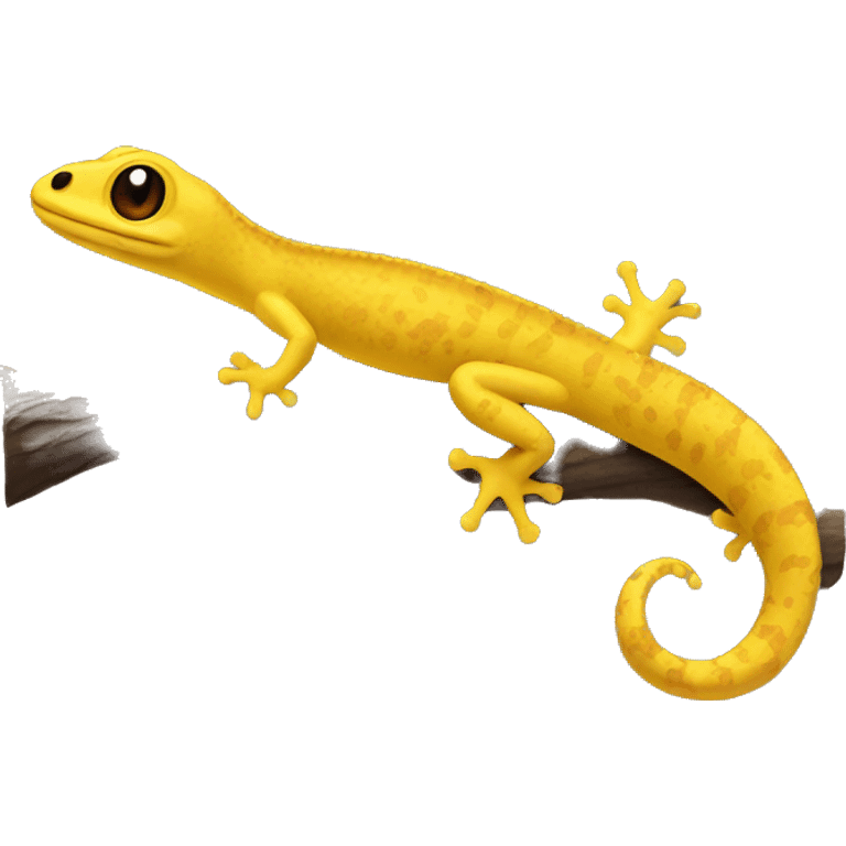 Gecko yellow with brown straips emoji