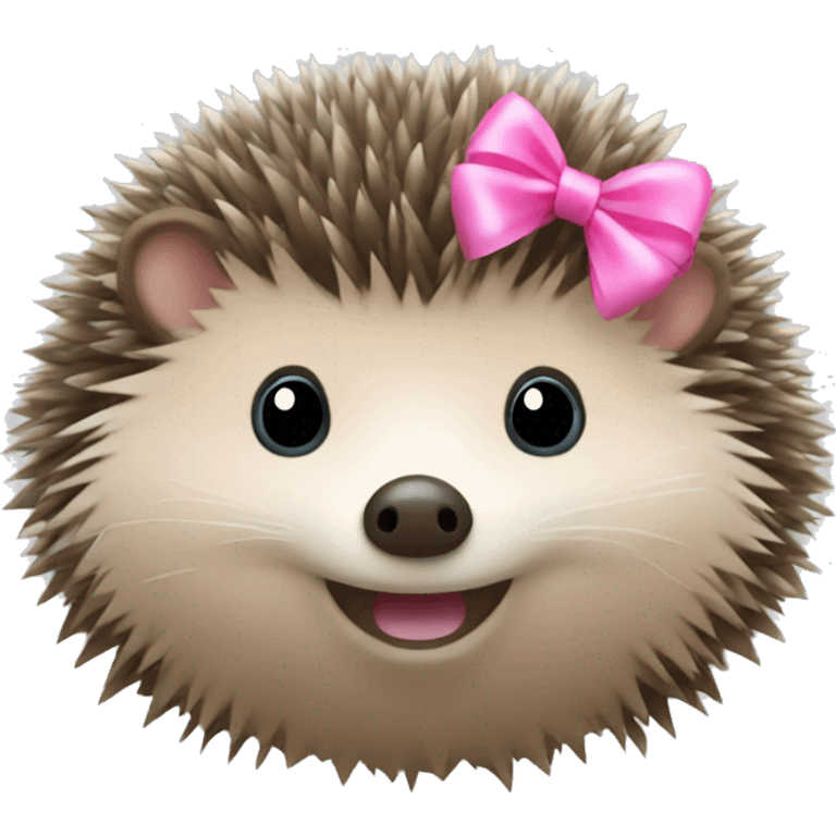 hedgehog with pink bow emoji