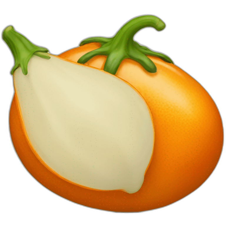 orange eggplant emoji