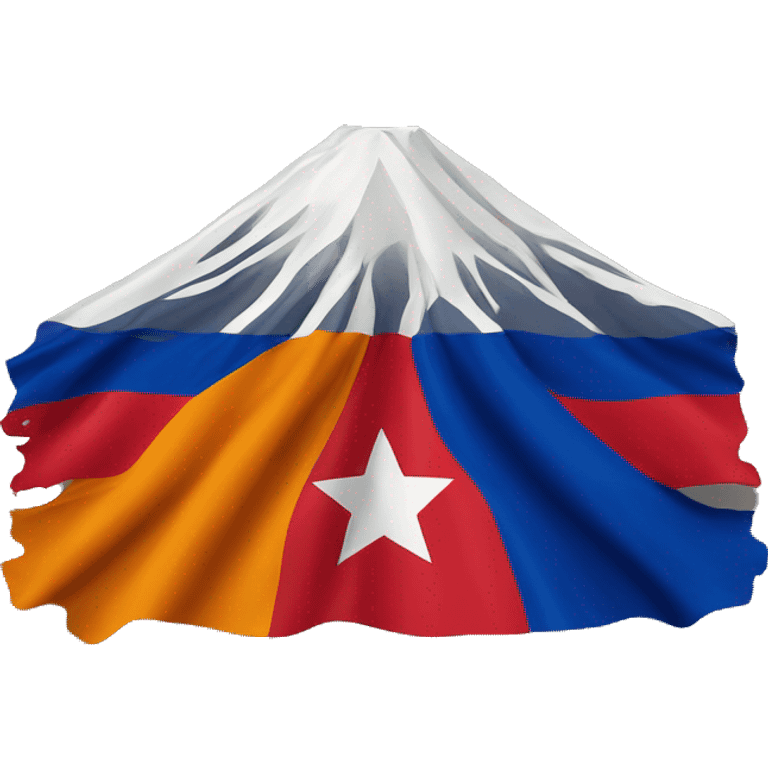 Armenia flag with mount ararat emoji