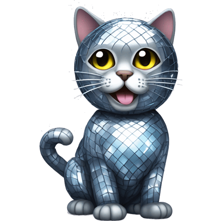 Disco ball cat  emoji