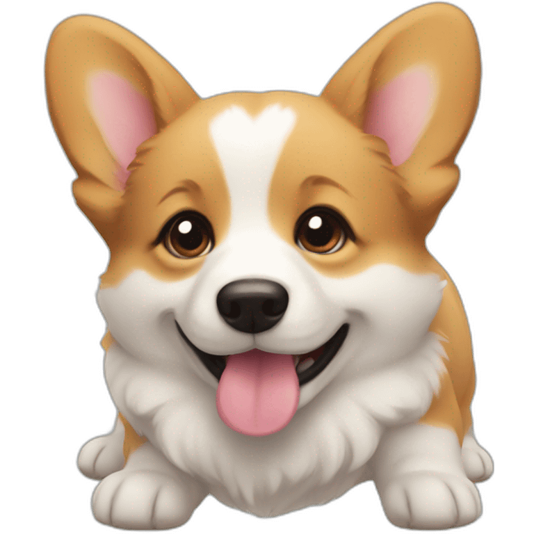 Corgi puppy love emoji