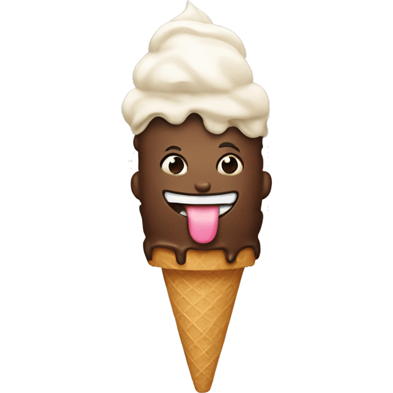 Licking ice cream emoji