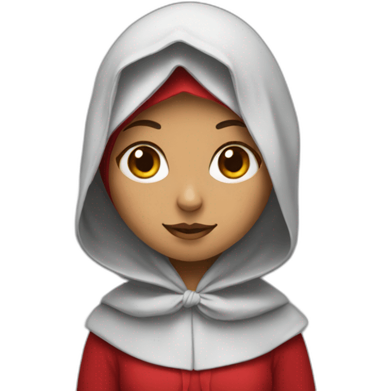 little red riding hood wearing a hijab emoji