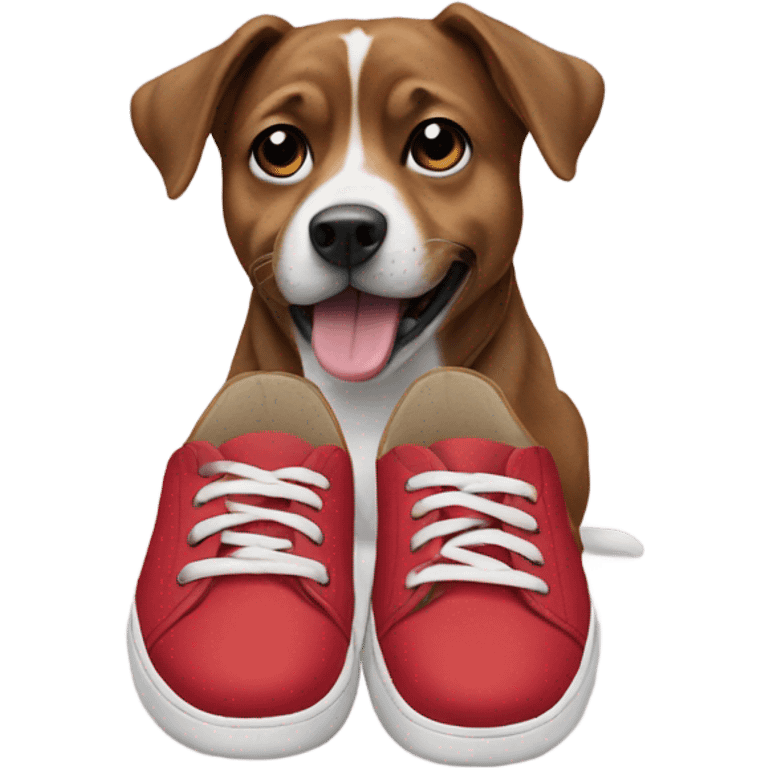 Shoes on a dog  emoji