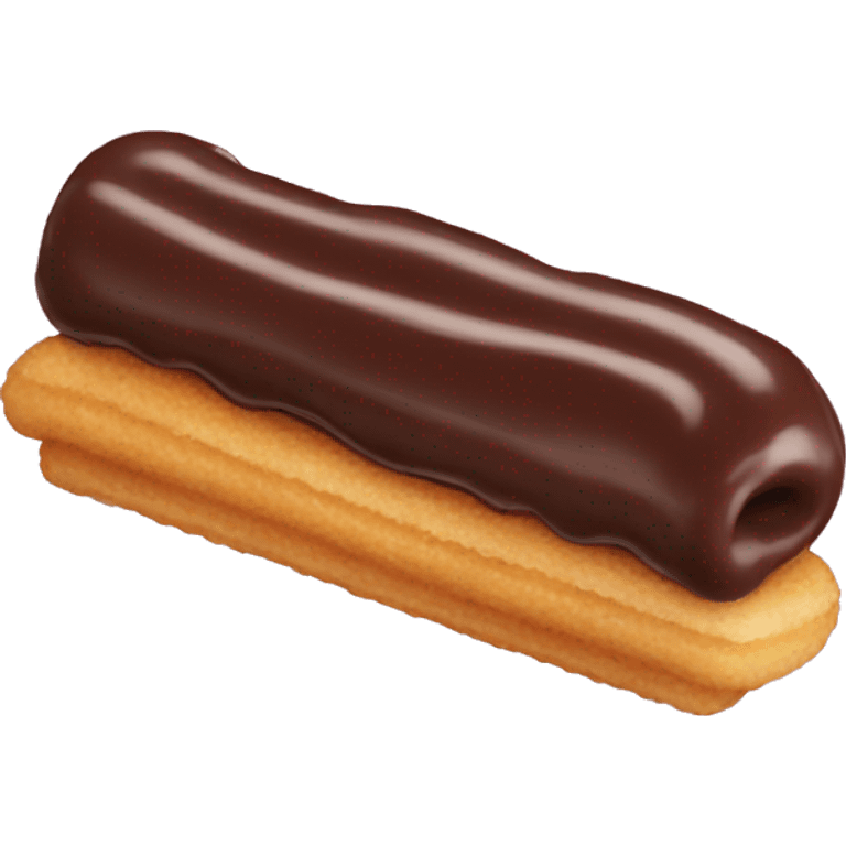 Chocolate dipped churro  emoji