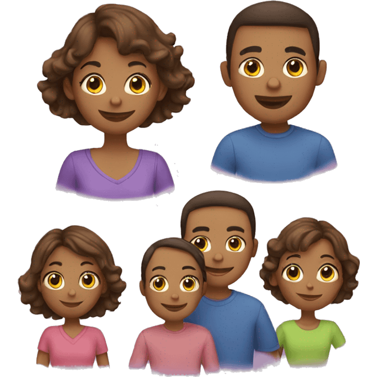 Family of 5 emoji