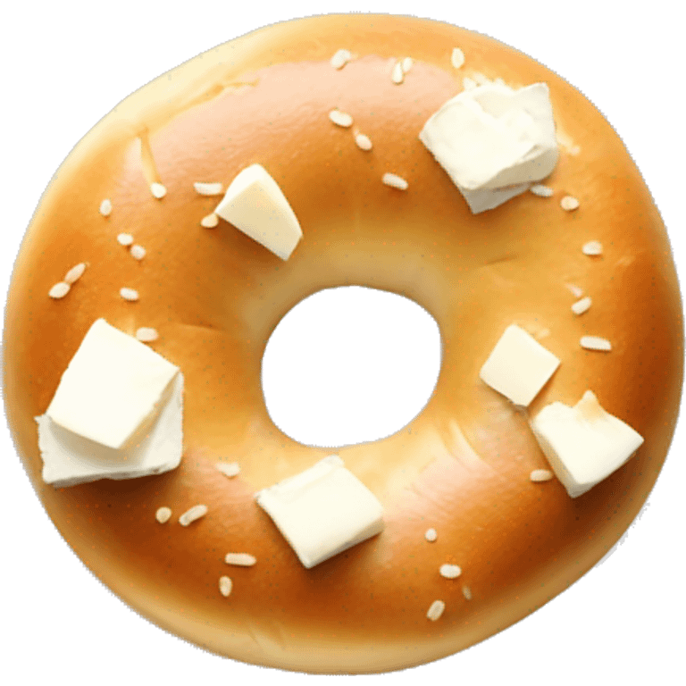 bagel with fresh cheese emoji