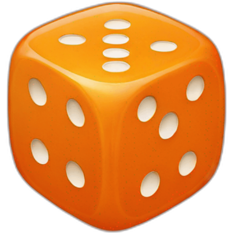 orange dice emoji