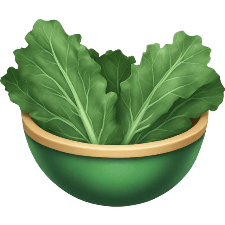 Collard greens in bowl emoji