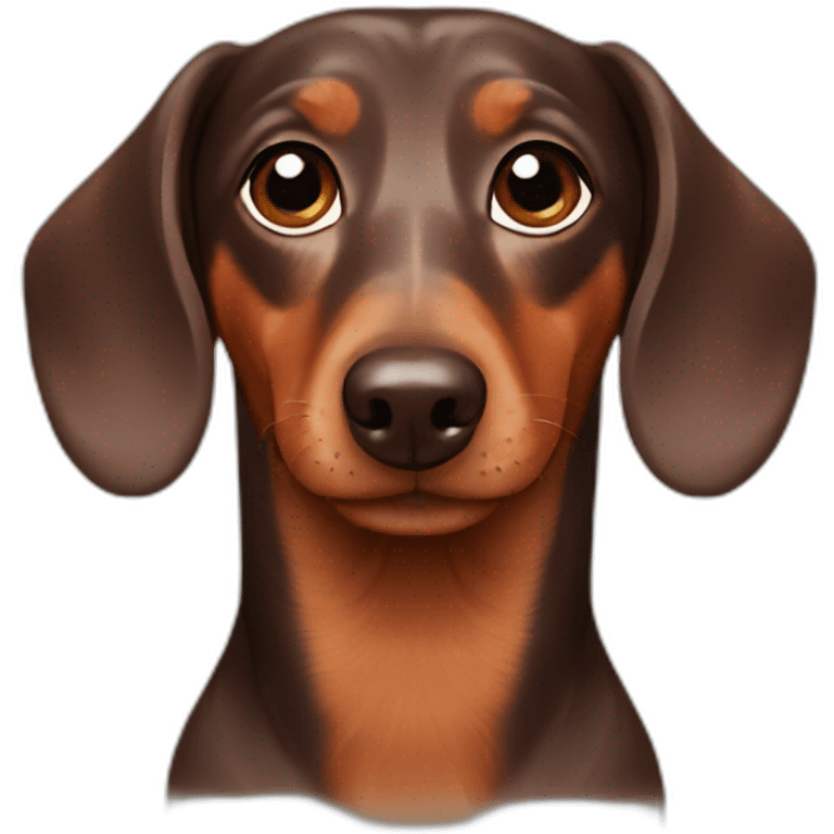 Lovely brown dachshund emoji