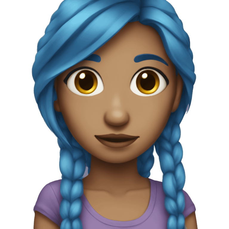 blue haired girl emoji