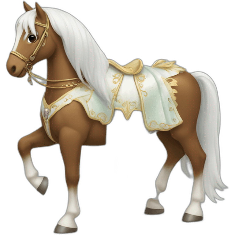 cheval en robe de princesse emoji