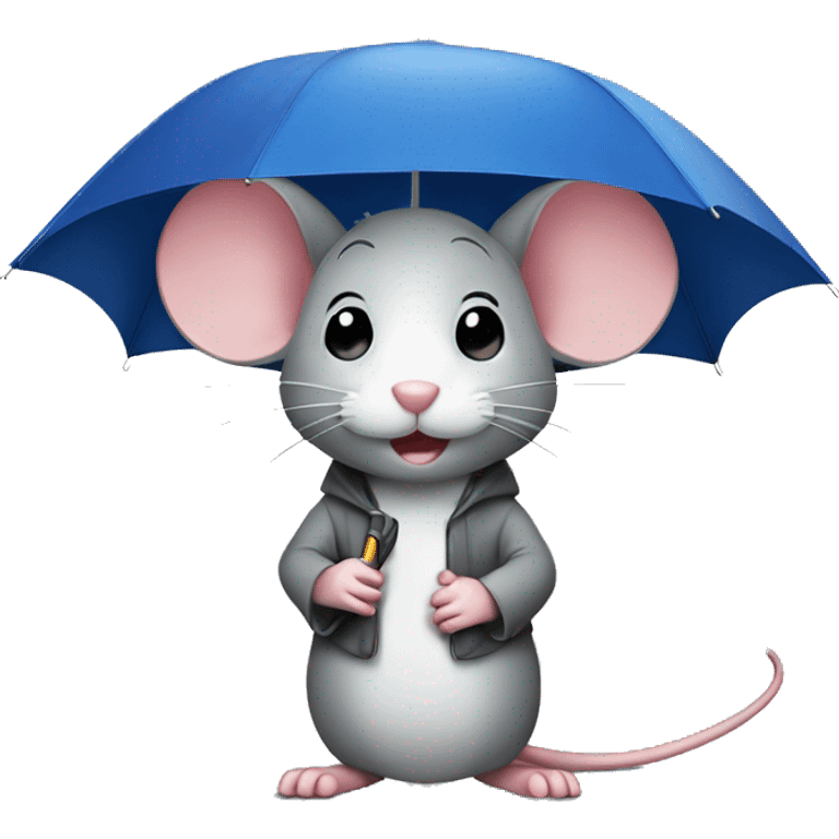 mouse wih umbrella emoji