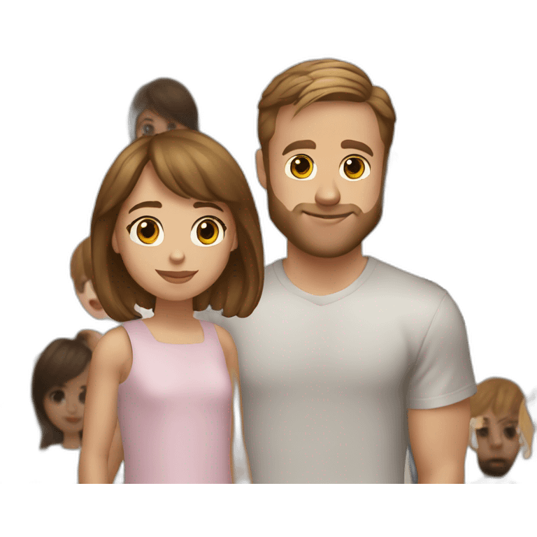 Ryan gosling with girl with brown hair and bangs emoji