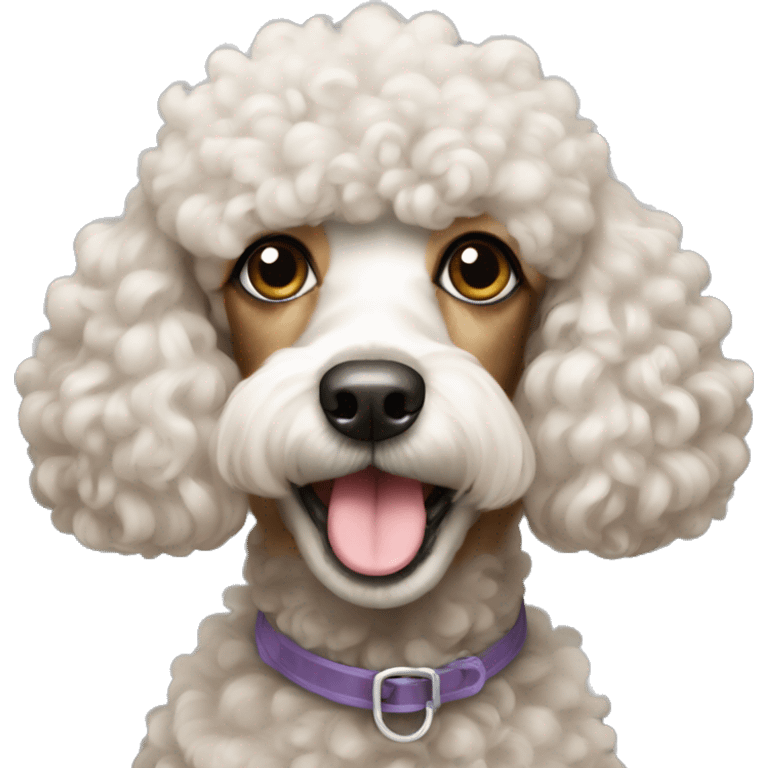 poodle with a plump appearance emoji