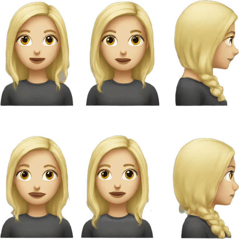 Cold blonde girl  emoji