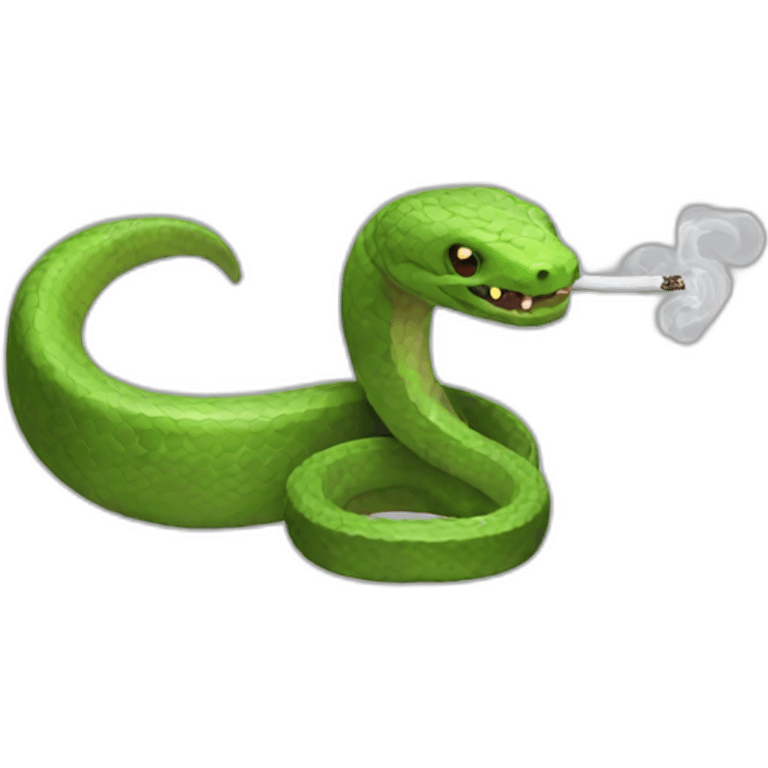 Smoking snake emoji