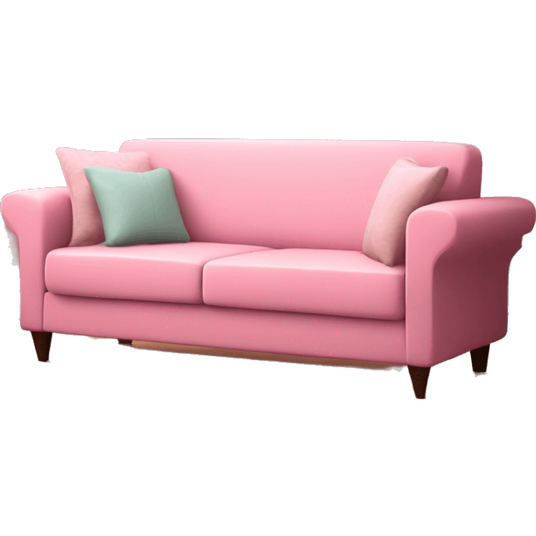 Pink pretty Living room sofa tv table emoji