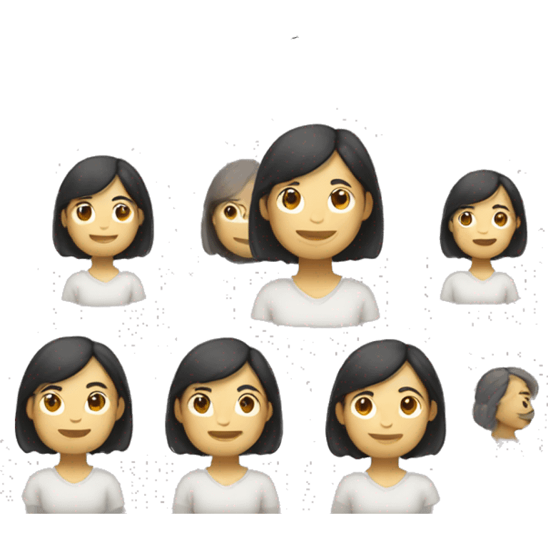 full body asian female middle-aged emoji