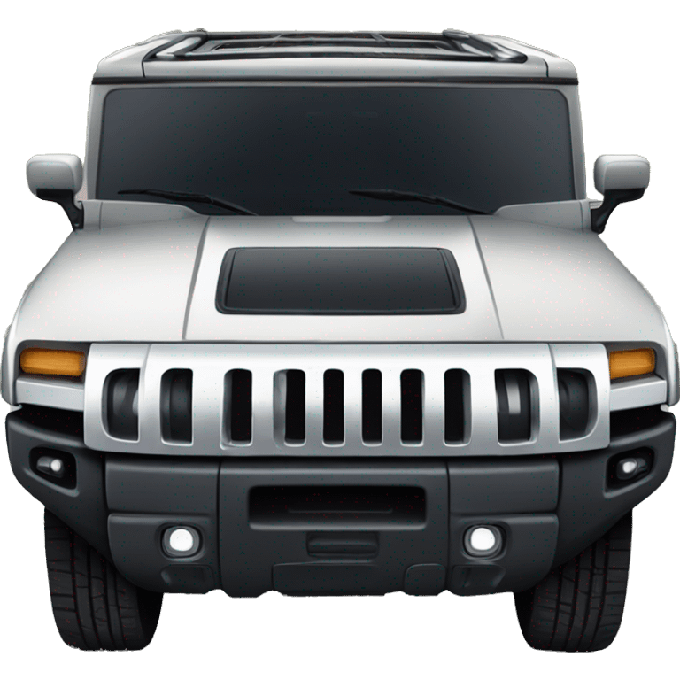 Front view of A hummer car  emoji